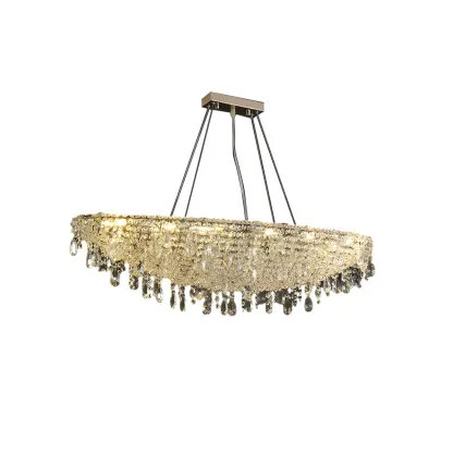 Luxury Crystal 16-Light Island Pendant Light for Kitchen Image - 7