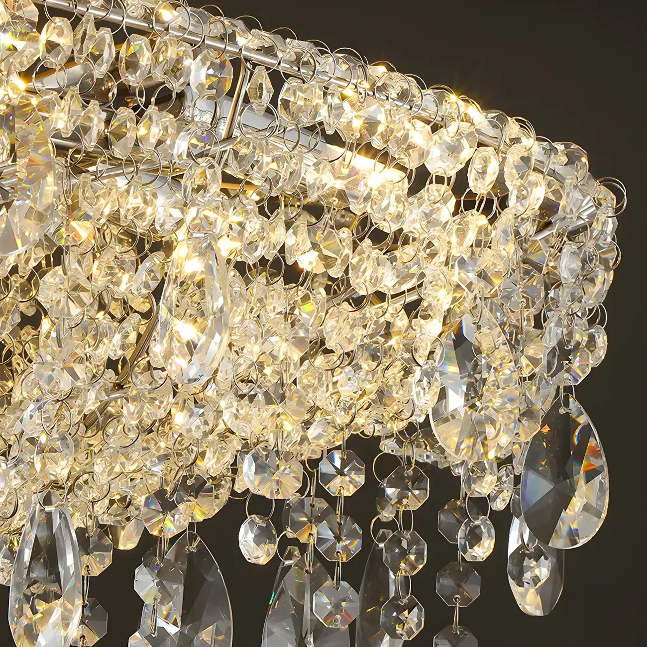 Luxury Crystal 16-Light Island Pendant Light for Kitchen Image - 10