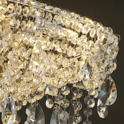 Luxury Crystal 16-Light Island Pendant Light for Kitchen Image - 10