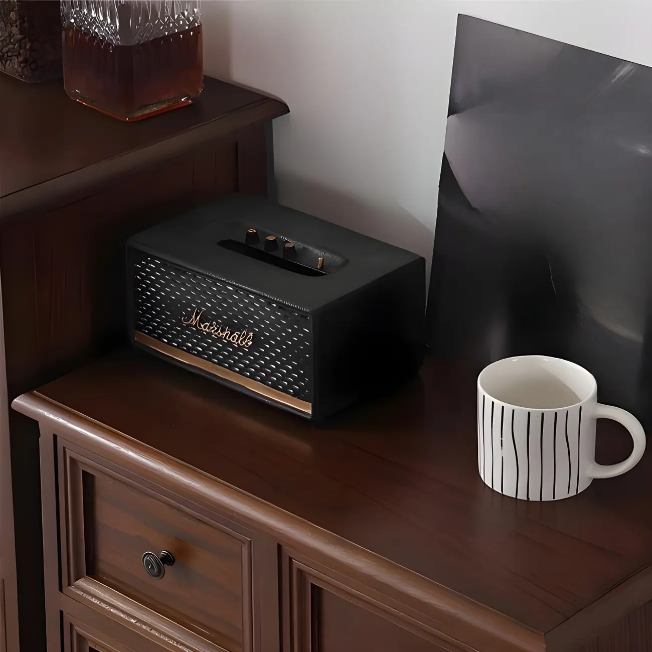 Retro Lacquered Rectangular Wooden Drawers Storage Chest Image - 20 | homeyfad