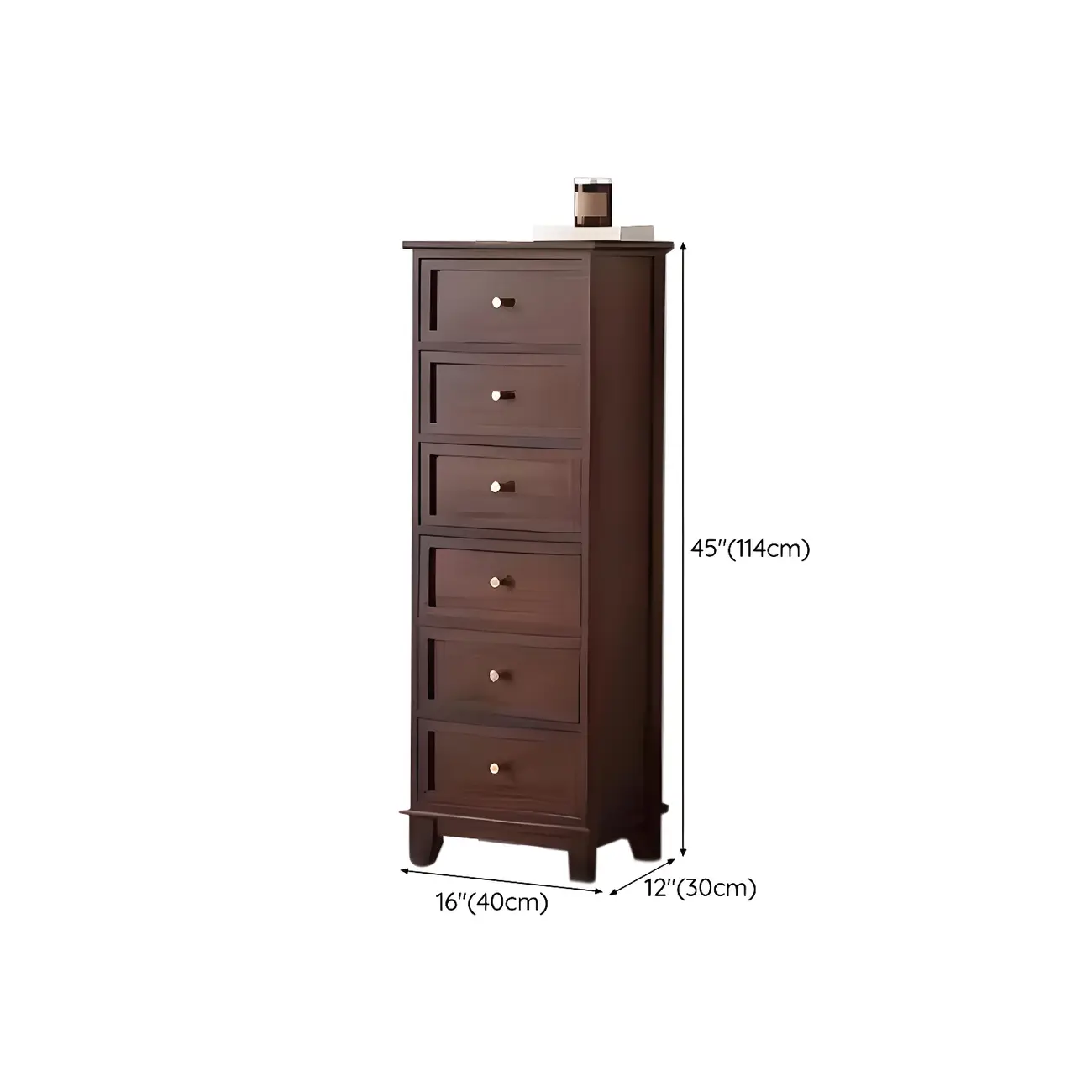 Retro Lacquered Rectangular Wooden Drawers Storage Chest Image - 47 | homeyfad