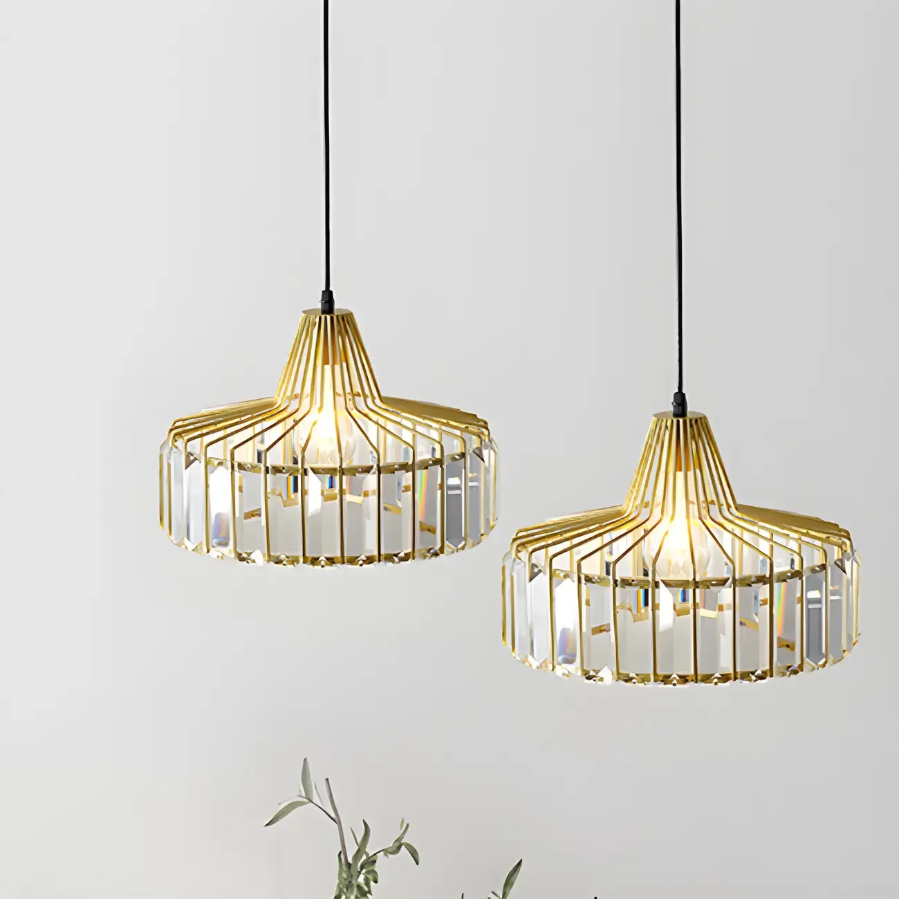 Contemporary Crystal Pendant Light for Kitchen Island Image - 4
