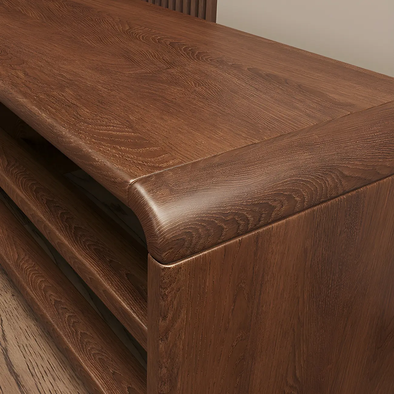 Entryway Brown Solid Wood 3-Tier Shoe Rack Bench Image - 11 | homeyfad