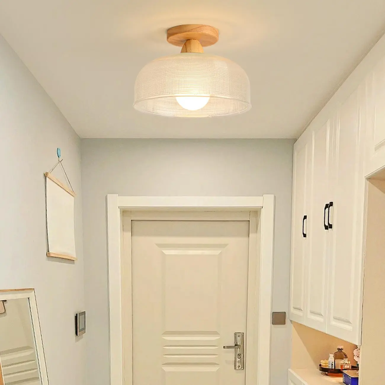 Modern LED Semi Flush Ceiling Light for Living Room Image - 3 | homeyfad