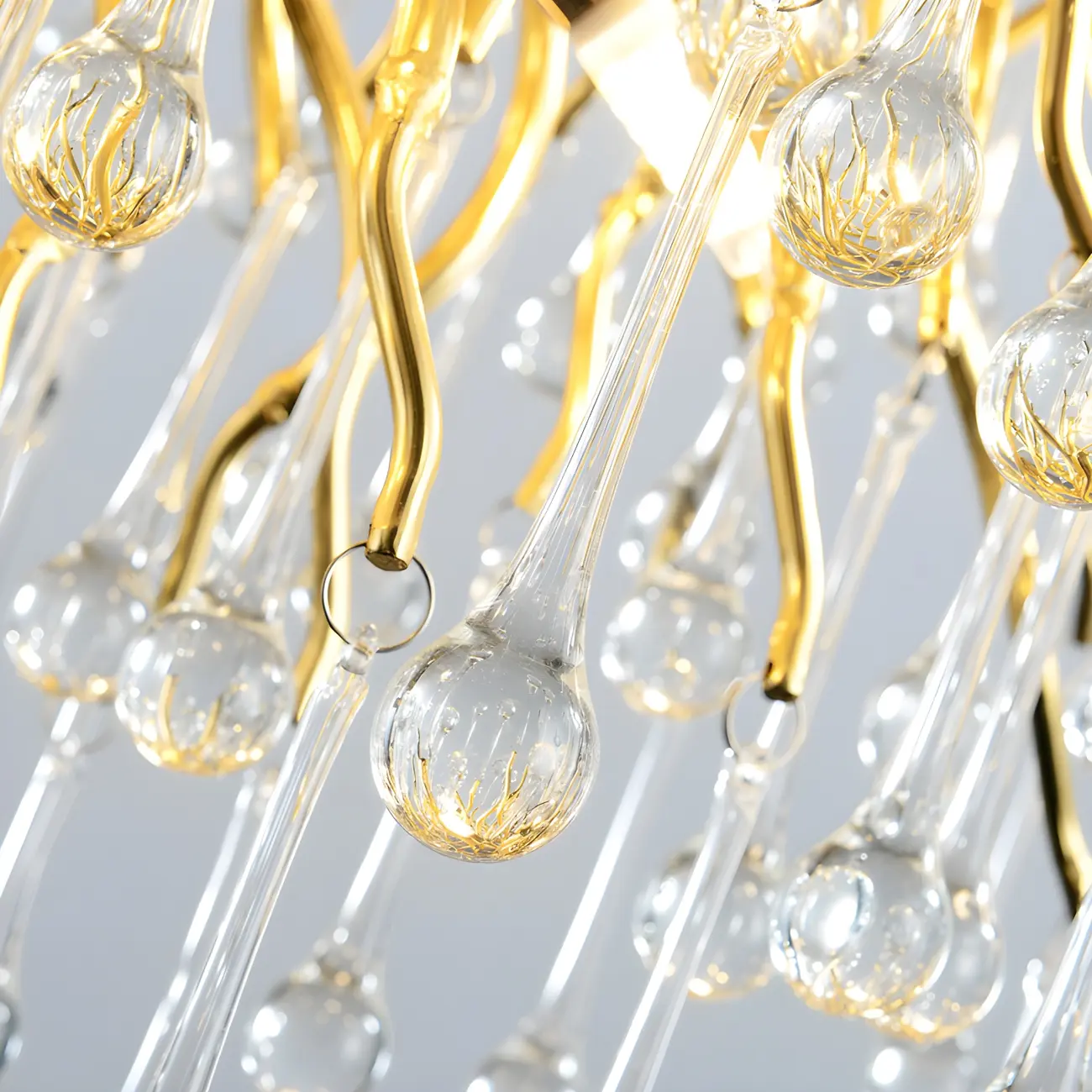 Luxury Crystal Gold Chandelier for Kitchen Island Image - 9 | homeyfad