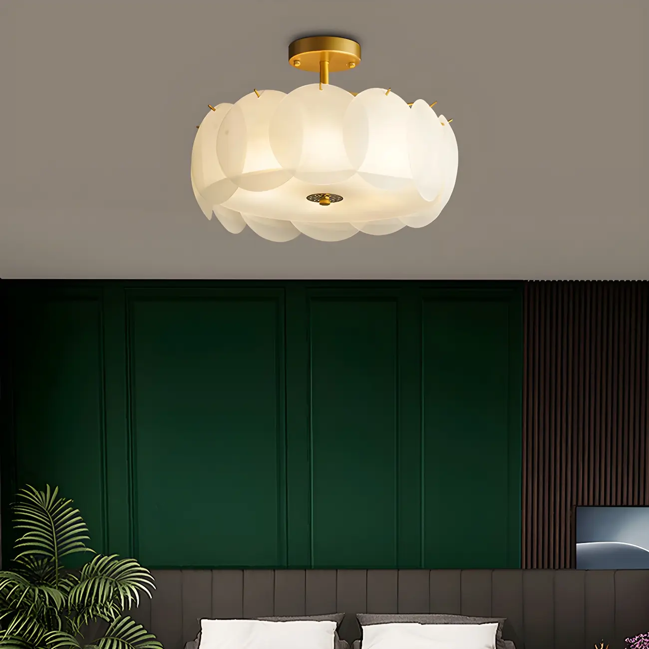 4/5 Lights Modern LED Semi Flush Ceiling Light for Bedroom Image - 1 | homeyfad