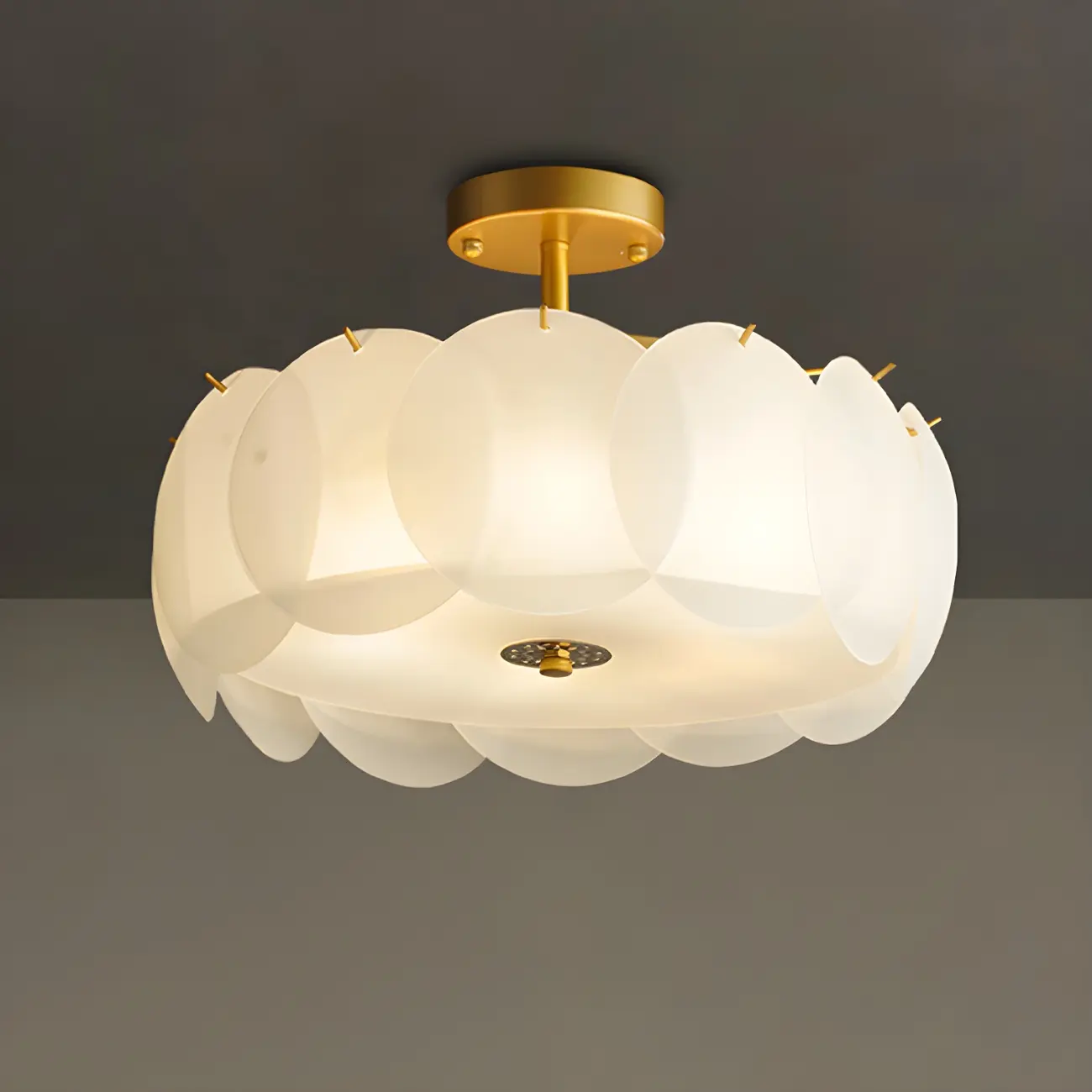 4/5 Lights Modern LED Semi Flush Ceiling Light for Bedroom Image - 7 | homeyfad