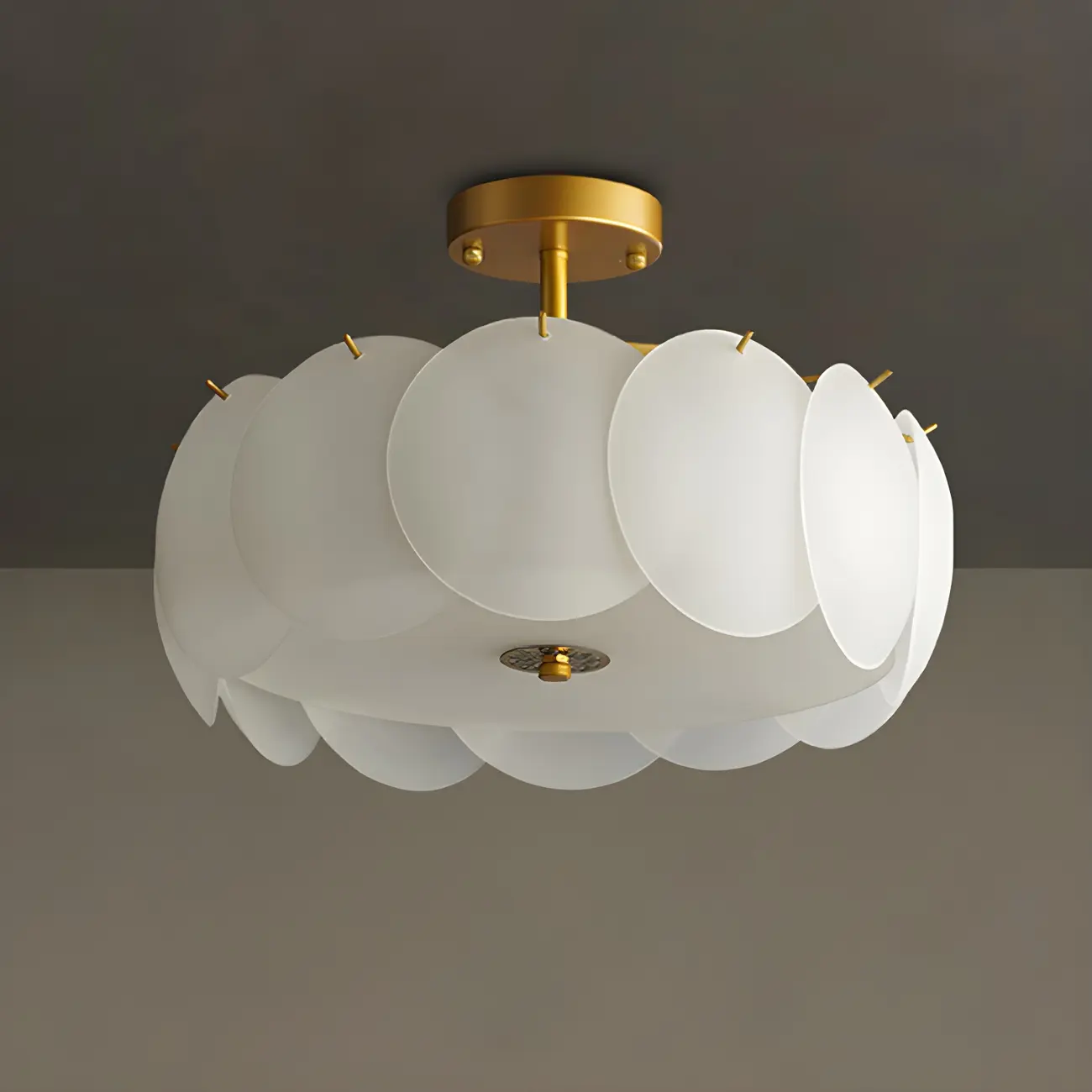 4/5 Lights Modern LED Semi Flush Ceiling Light for Bedroom Image - 8 | homeyfad