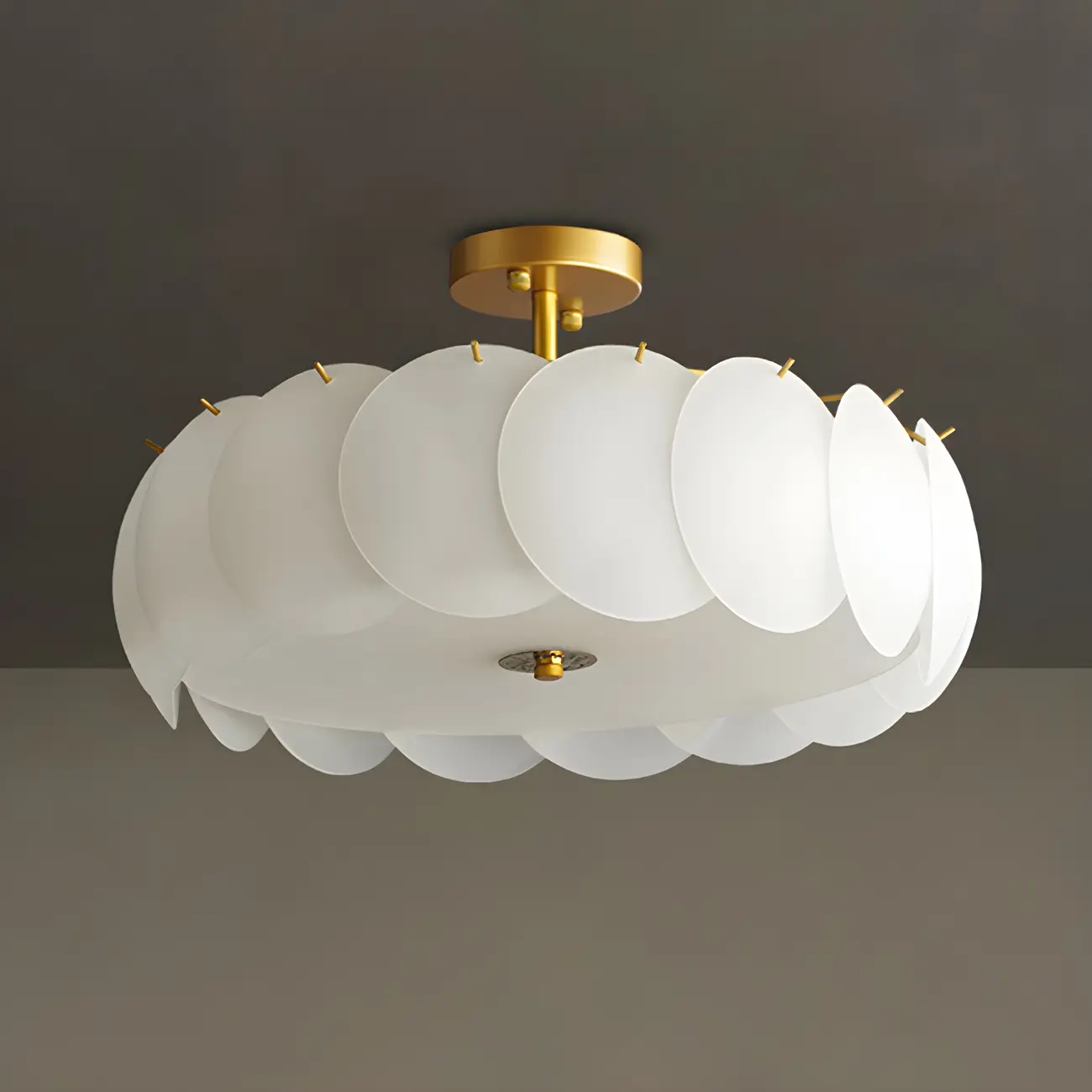 4/5 Lights Modern LED Semi Flush Ceiling Light for Bedroom Image - 10 | homeyfad