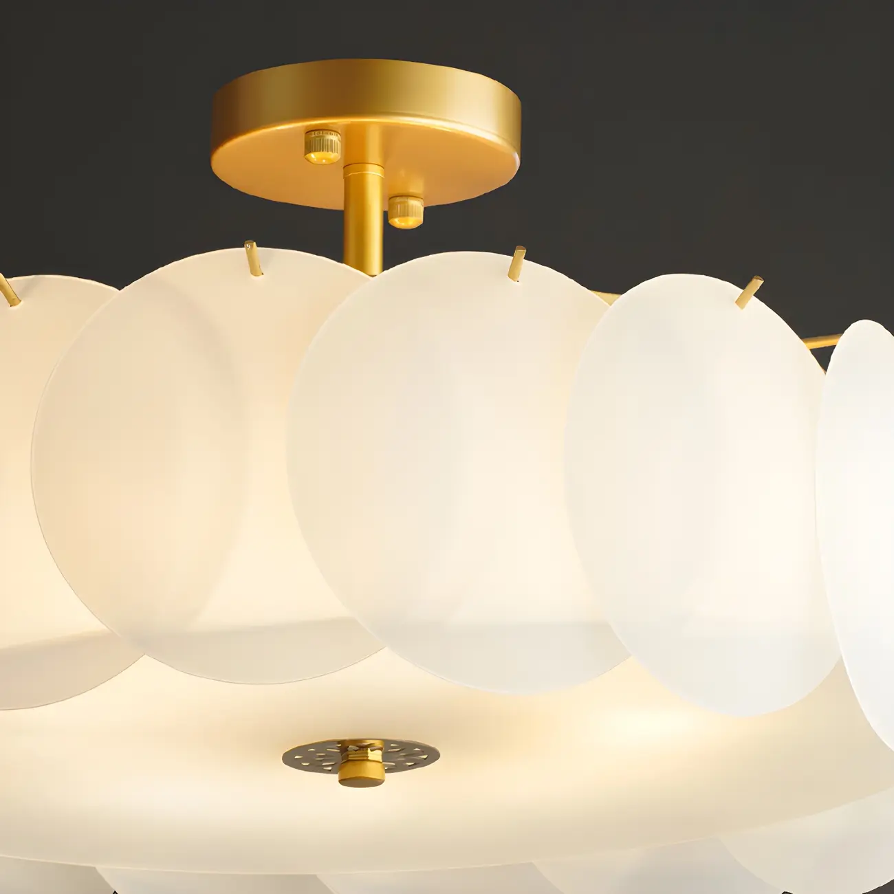 4/5 Lights Modern LED Semi Flush Ceiling Light for Bedroom Image - 11 | homeyfad