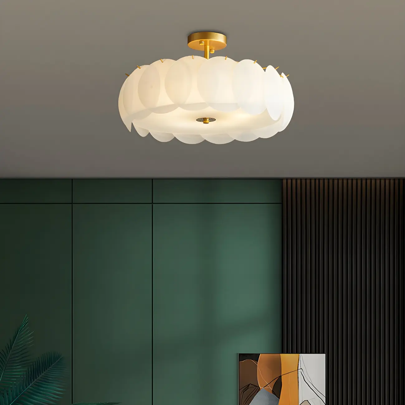 4/5 Lights Modern LED Semi Flush Ceiling Light for Bedroom Image - 13 | homeyfad