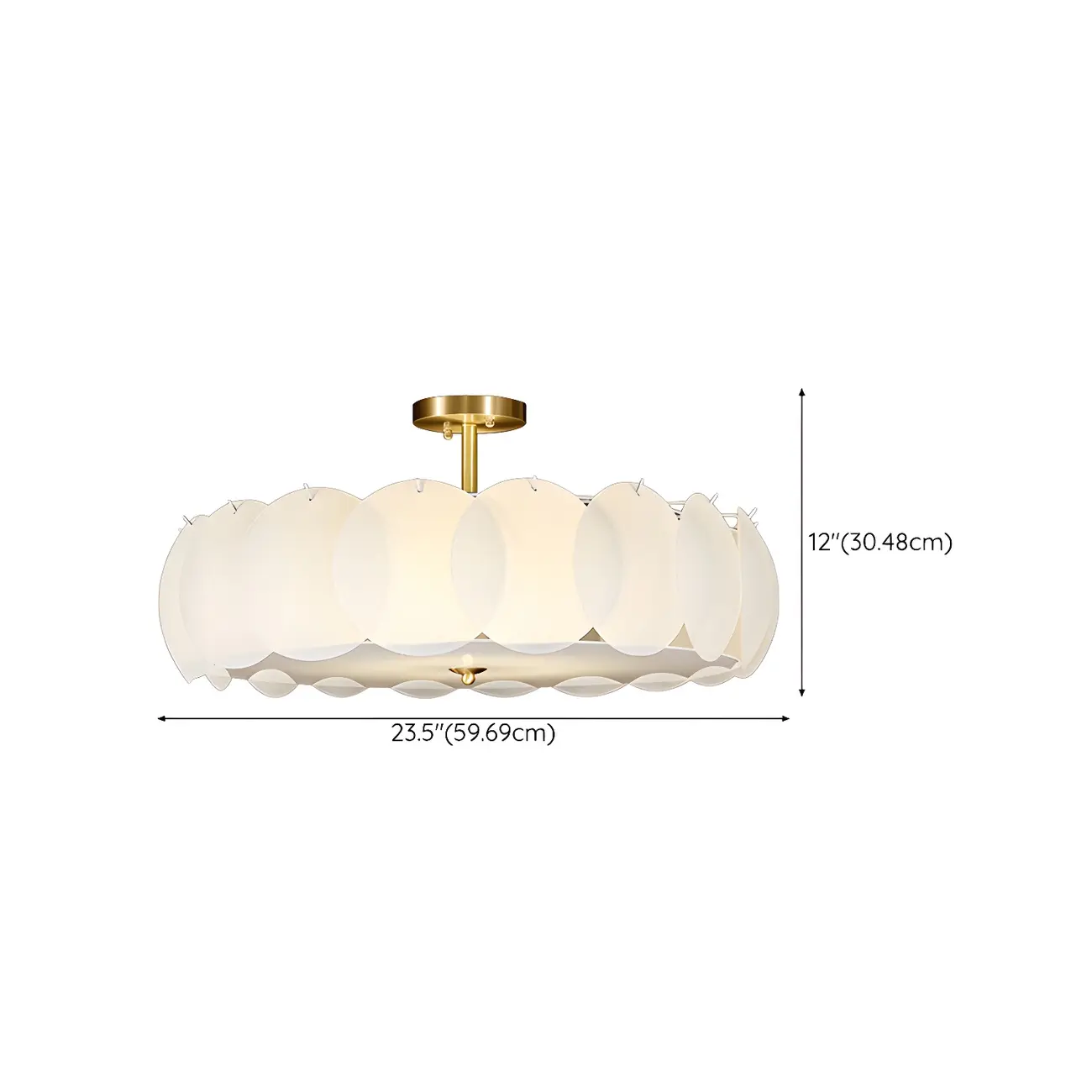 4/5 Lights Modern LED Semi Flush Ceiling Light for Bedroom Image - 17 | homeyfad