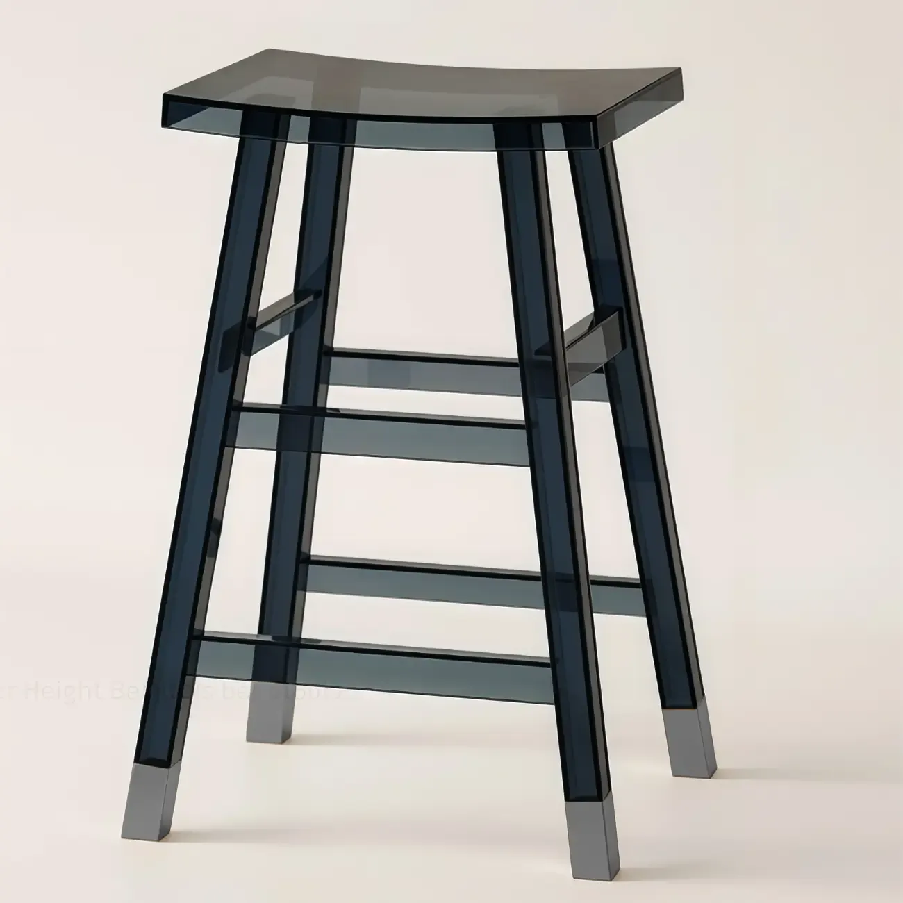 Saddle Acrylic Counter Height Backless Bar Stools Image - 15