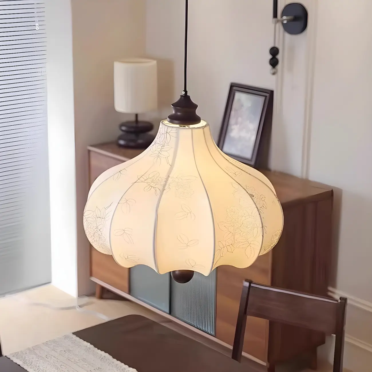 Multi Lights Chandelier Light Fixtures with White Fabric for Bedroom Image - 4 | homeyfad