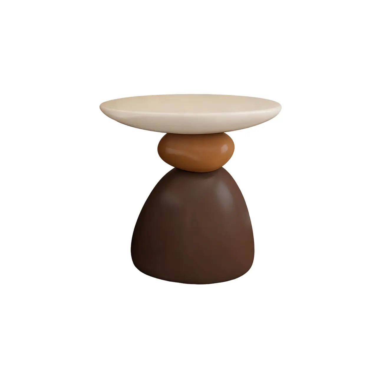 Contemporary Artistic Resin Base Side Table Image - 10 | homeyfad