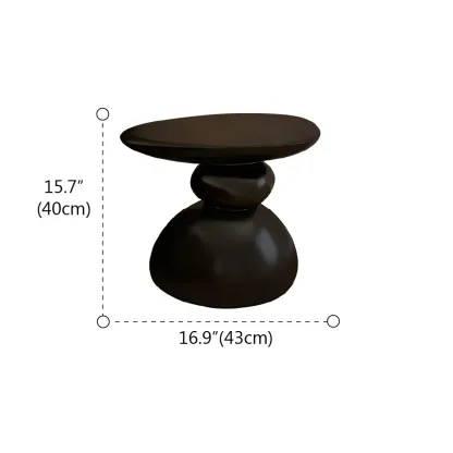 Contemporary Artistic Resin Base Side Table Image - 12