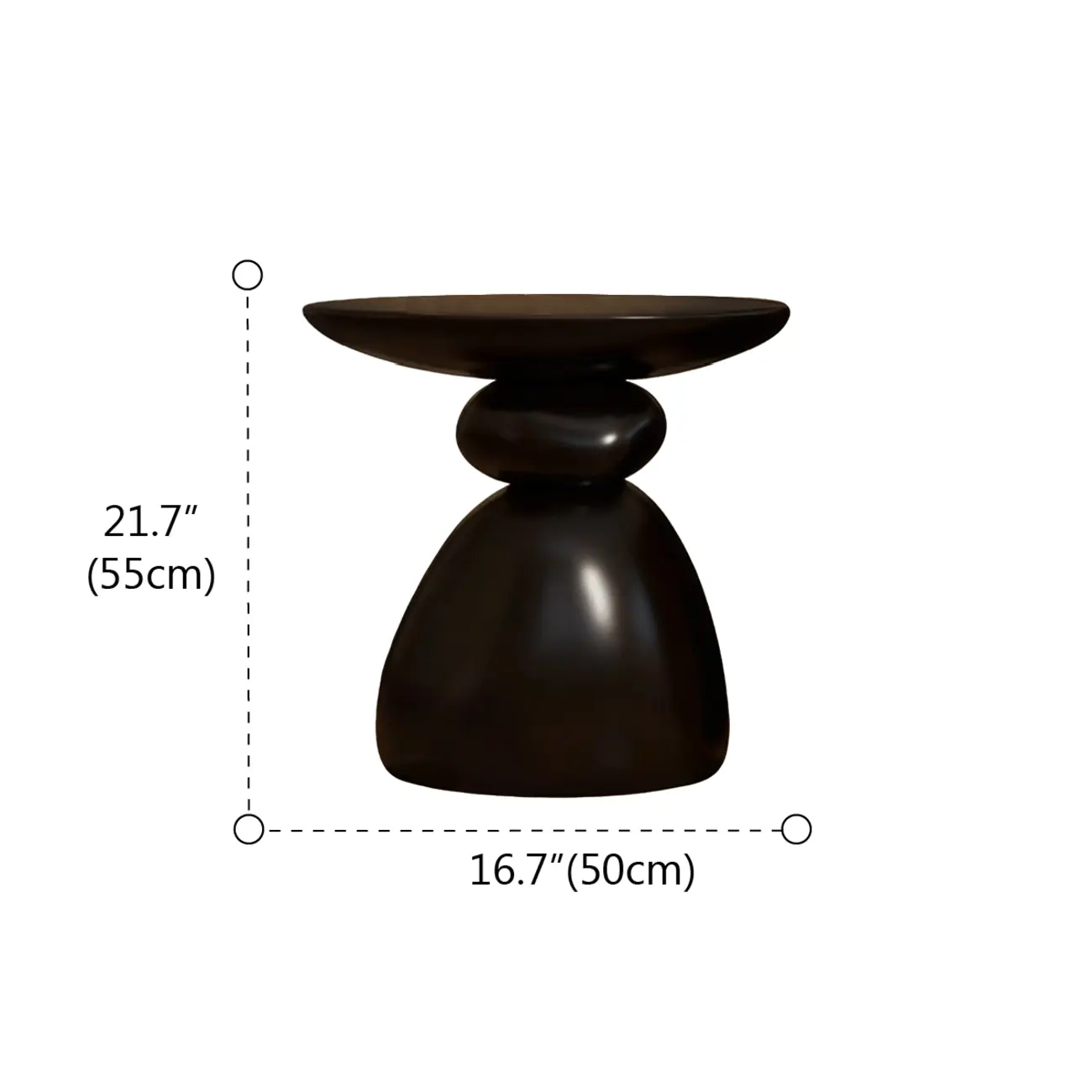 Contemporary Artistic Resin Base Side Table Image - 11 | homeyfad