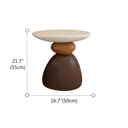 Contemporary Artistic Resin Base Side Table Image - 14
