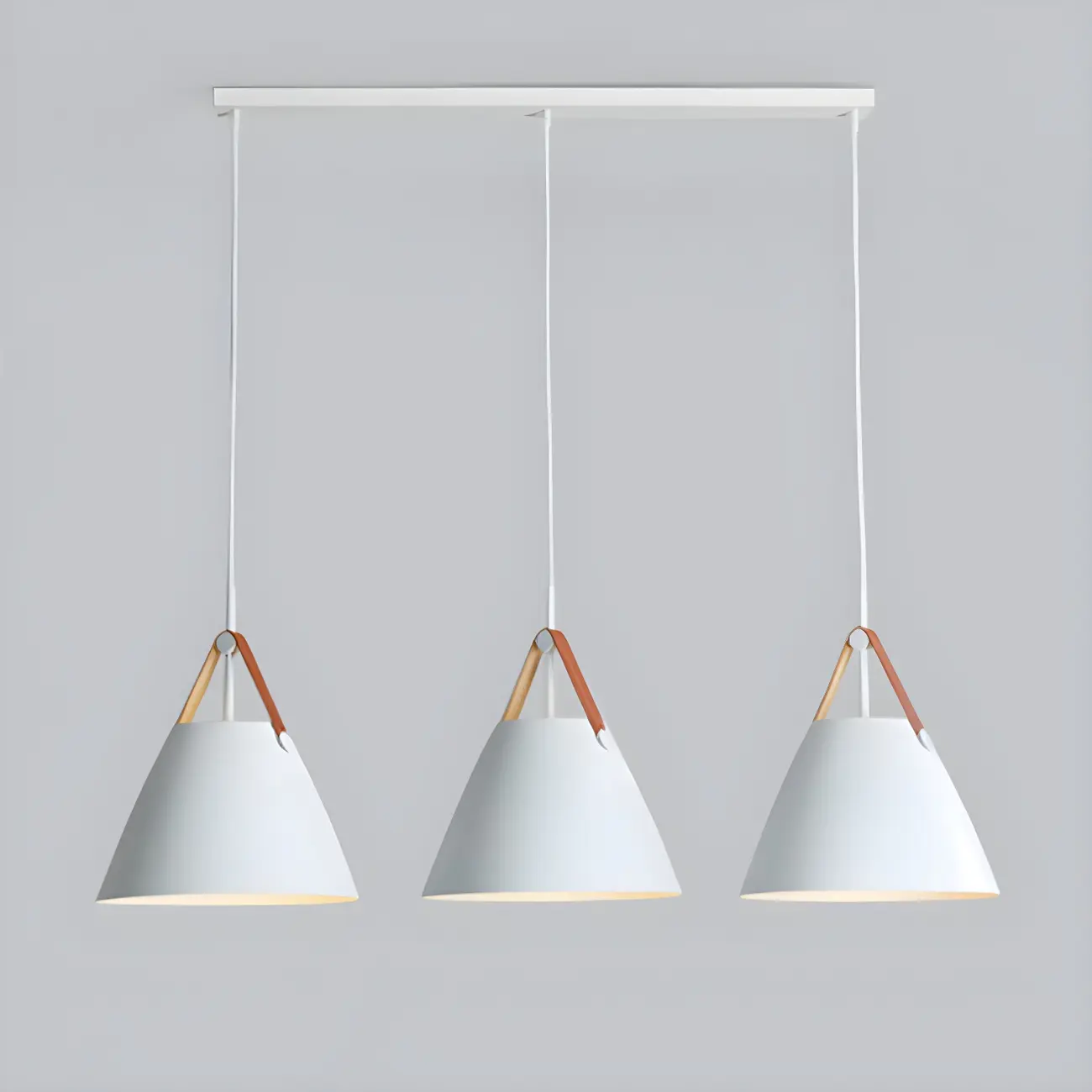 Modern White Metal Pendant Light for Kitchen Area Image - 3 | homeyfad
