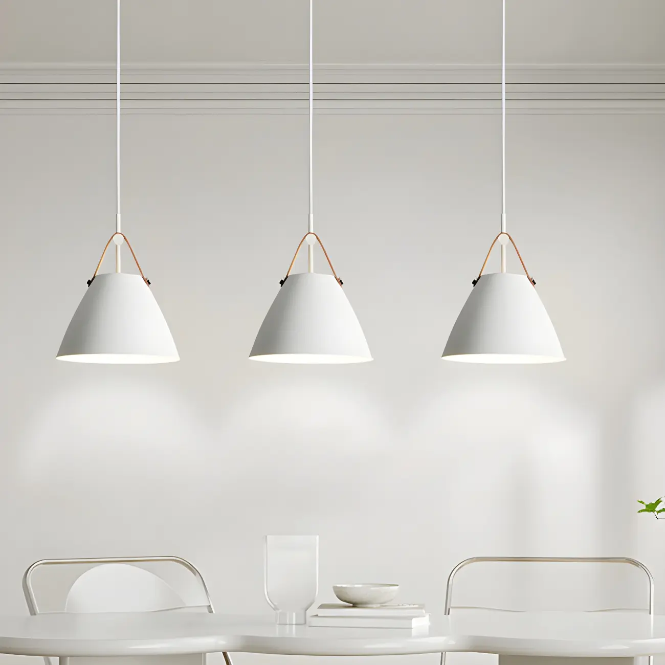 Modern White Metal Pendant Light for Kitchen Area Image - 4 | homeyfad