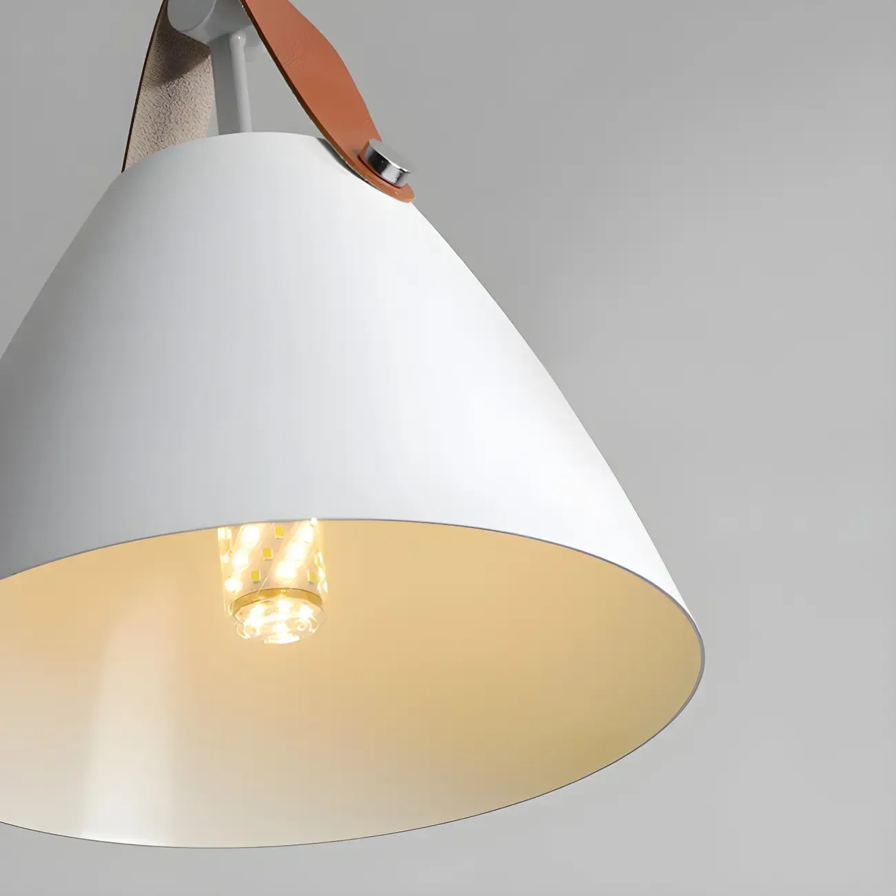 Modern White Metal Pendant Light for Kitchen Area Image - 5