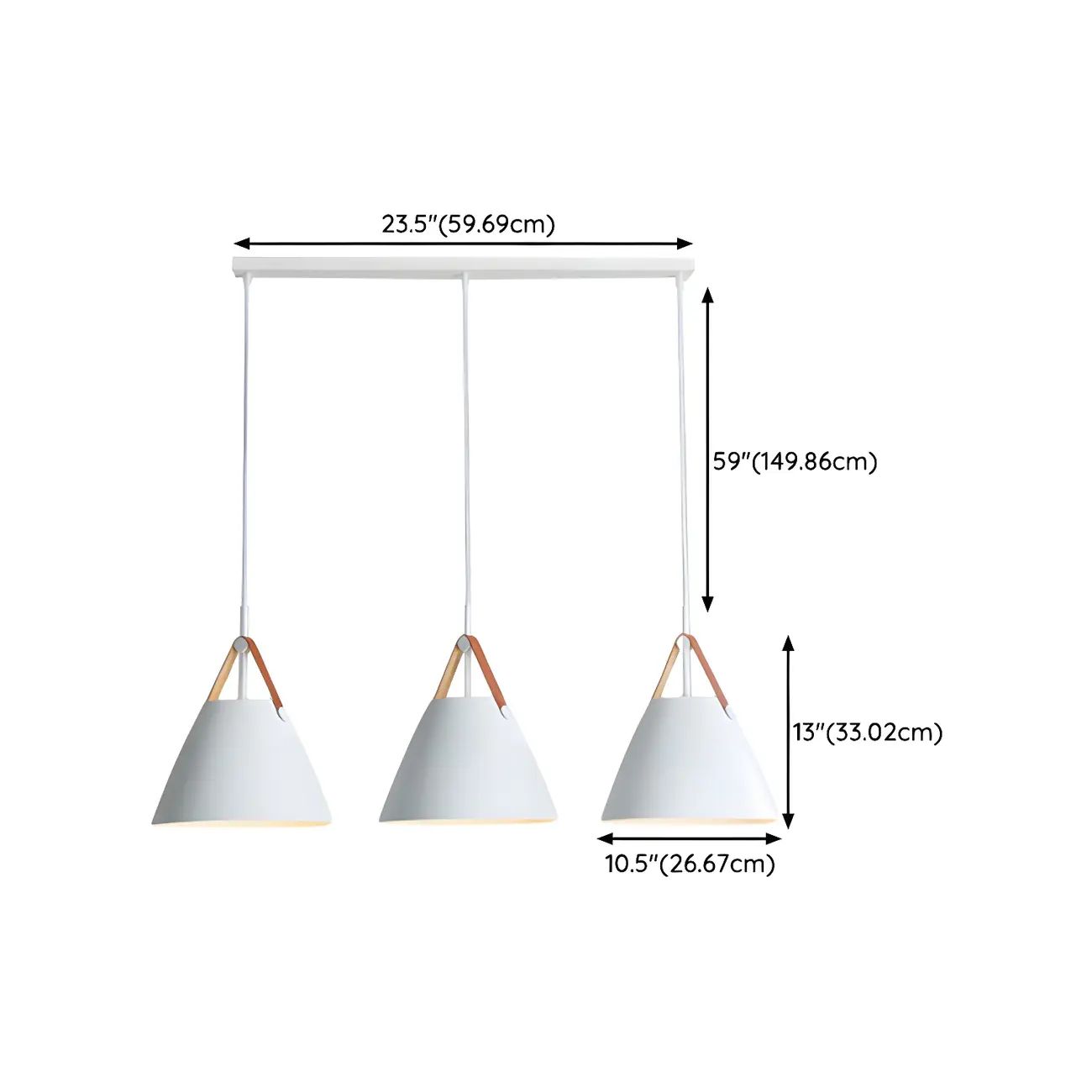 Modern White Metal Pendant Light for Kitchen Area #size | homeyfad