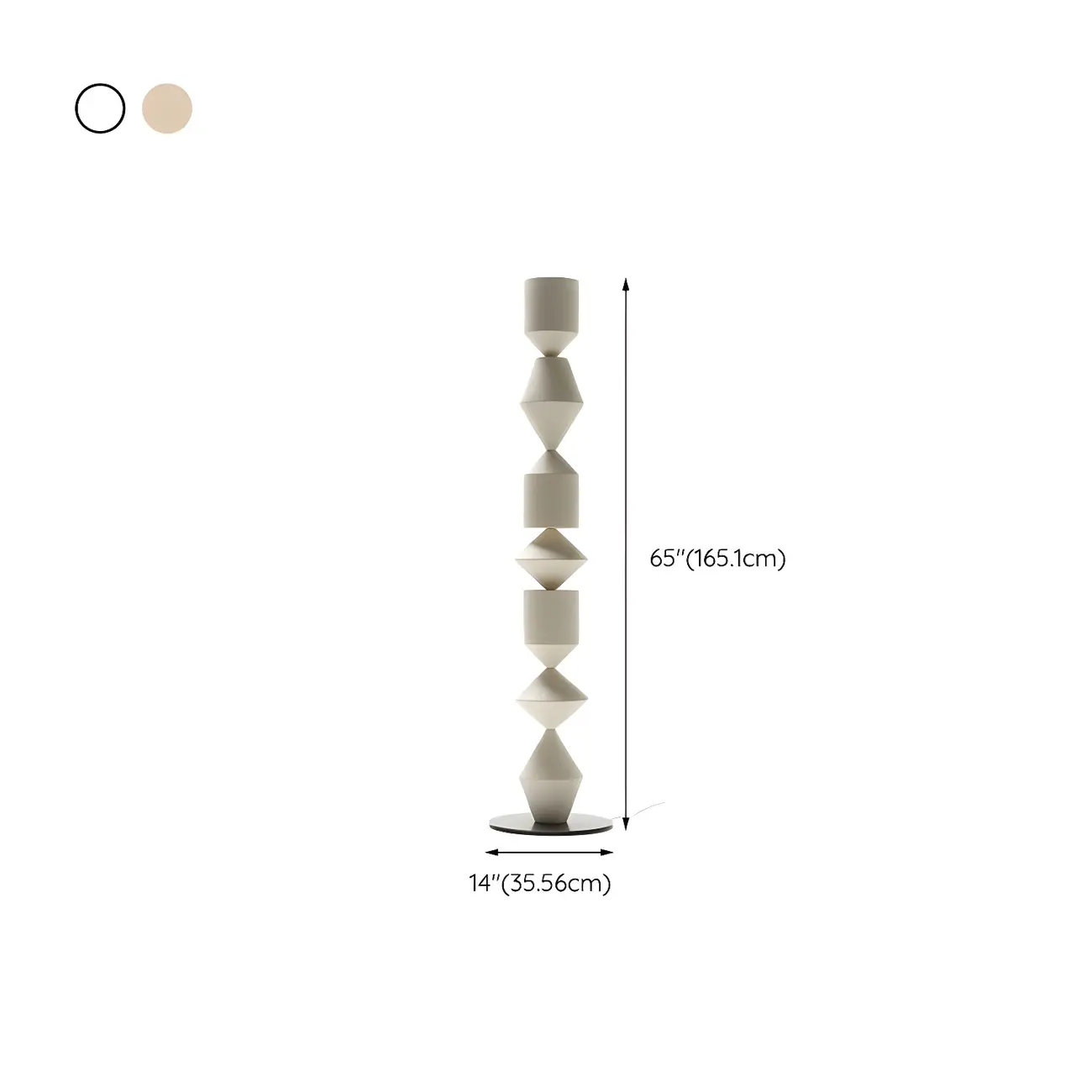 Contemporary Sculptural Geometric Metal Floor Lamp for Living Room #size | homeyfad