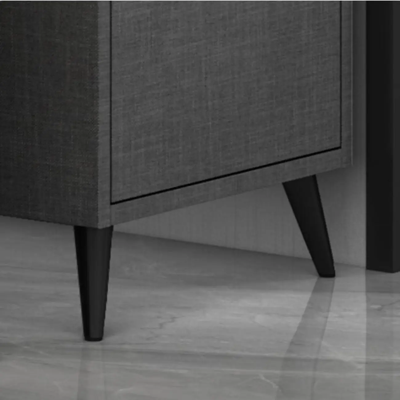 Modern Khaki Wooden Corner Lighting Storage Cabinet Image - 12 | homeyfad