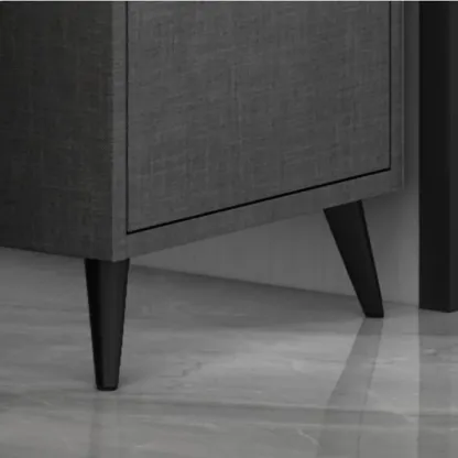 Modern Khaki Wooden Corner Lighting Storage Cabinet Image - 12