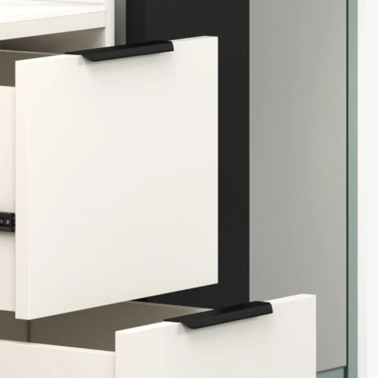 Modern Khaki Wooden Corner Lighting Storage Cabinet Image - 13