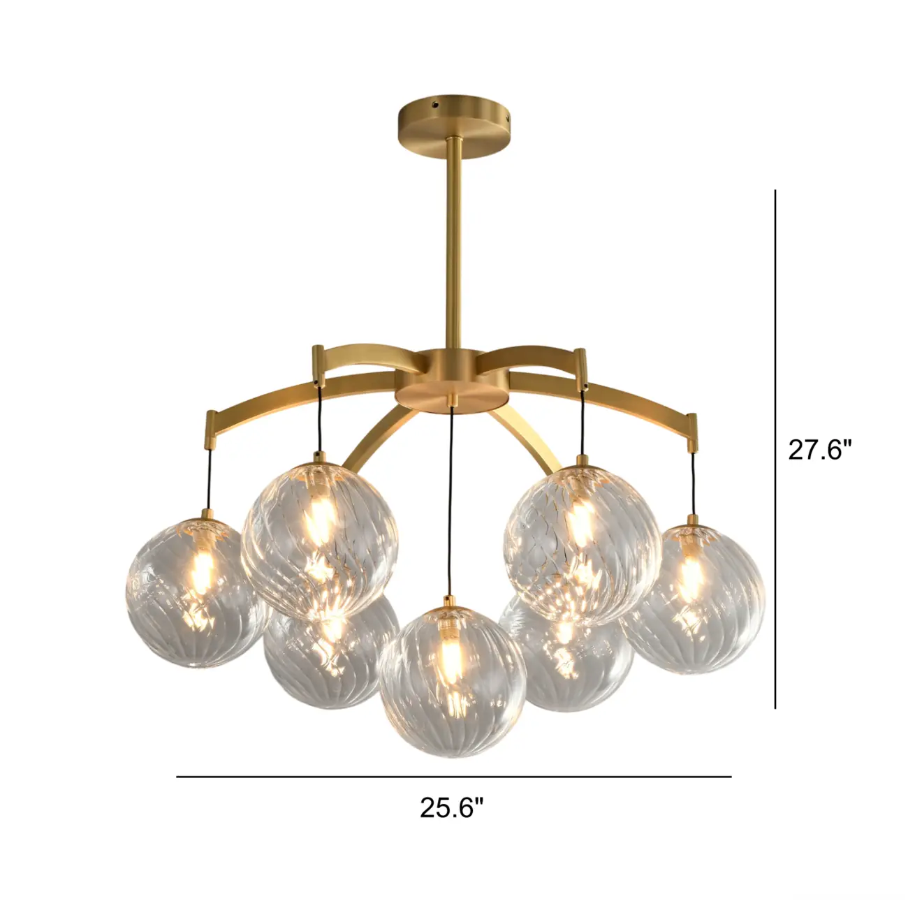 Gold Glass Orb Crystal Chandelier Modern Elegant Design #size | homeyfad