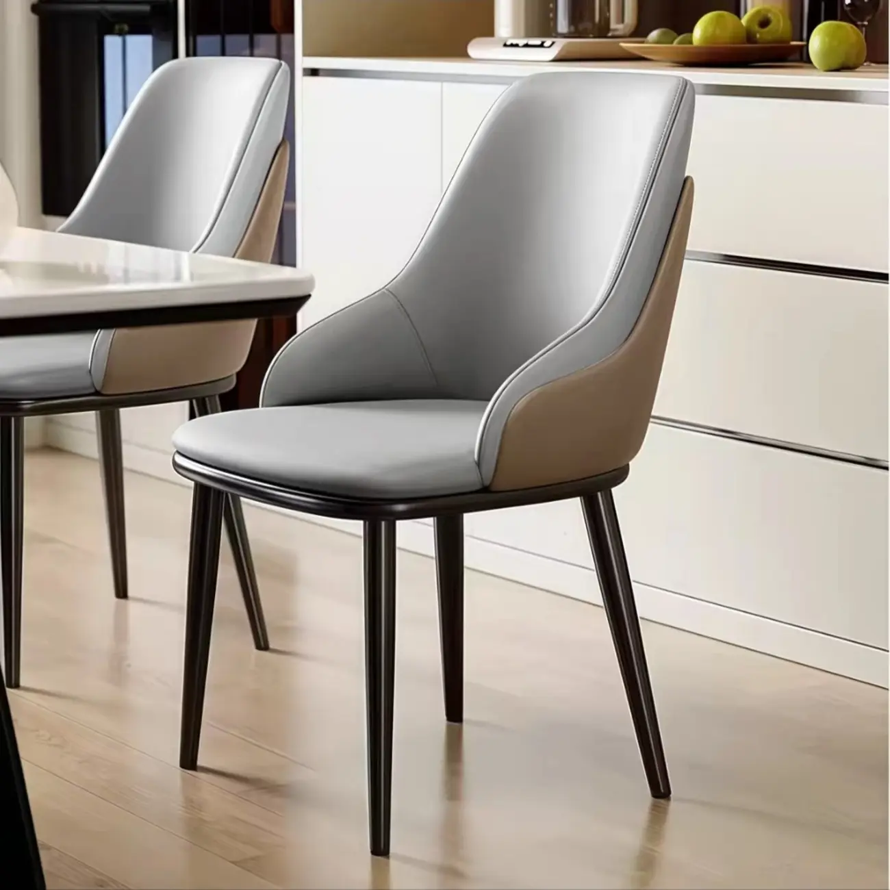 Modern Faux Leather Upholstered Dining Chair for Restaurants Image - 8 | homeyfad