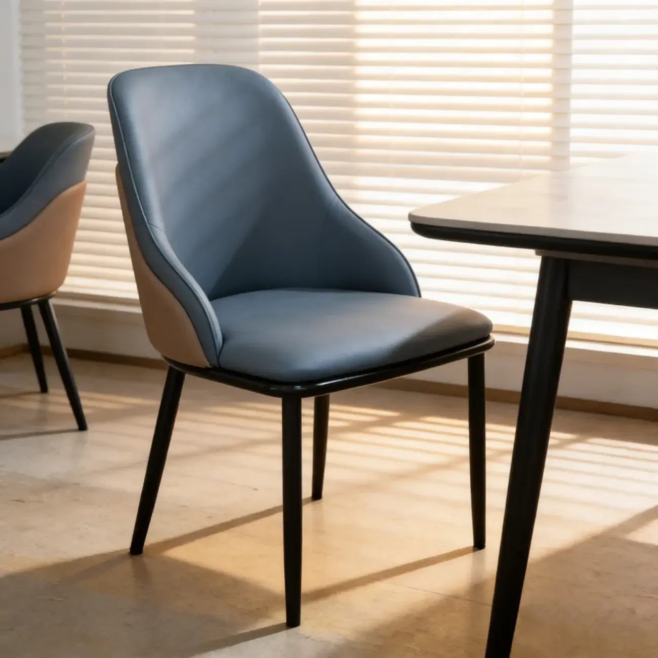 Modern Faux Leather Upholstered Dining Chair for Restaurants Image - 10