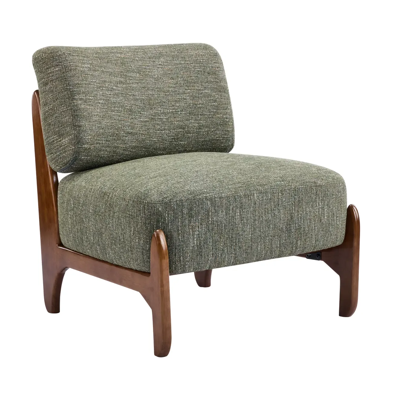Green Chenille Lounge Chair Accent Chair for Living Room Image - 8