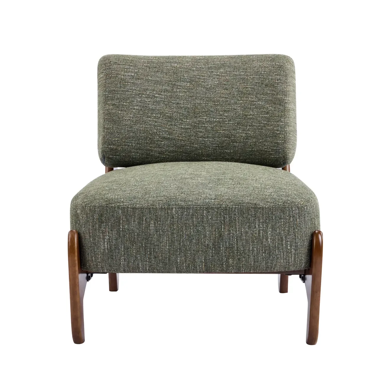 Green Chenille Lounge Chair Accent Chair for Living Room Image - 10