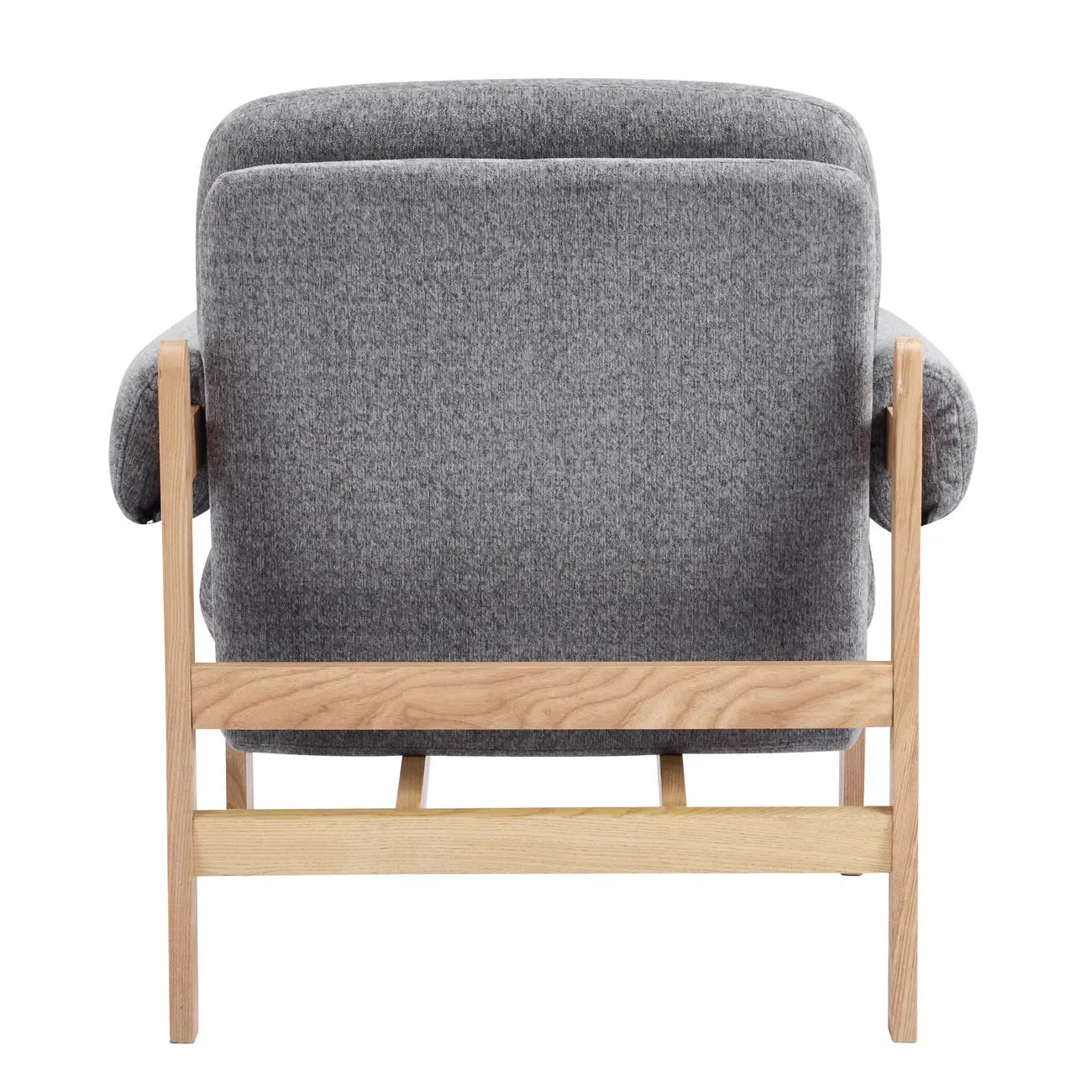 Contemporary Adjustable Gray Chenille Upholstered Accent Chair Image - 11