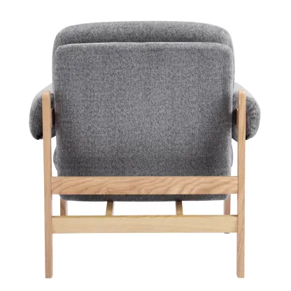 Contemporary Adjustable Gray Chenille Upholstered Accent Chair Image - 11