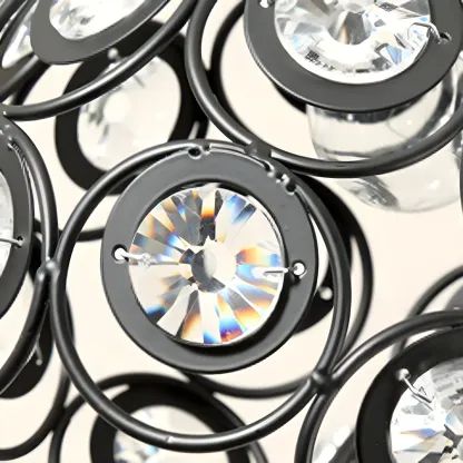 Elegant Sphere Hollowed Metal Semi Flush Ceiling Light