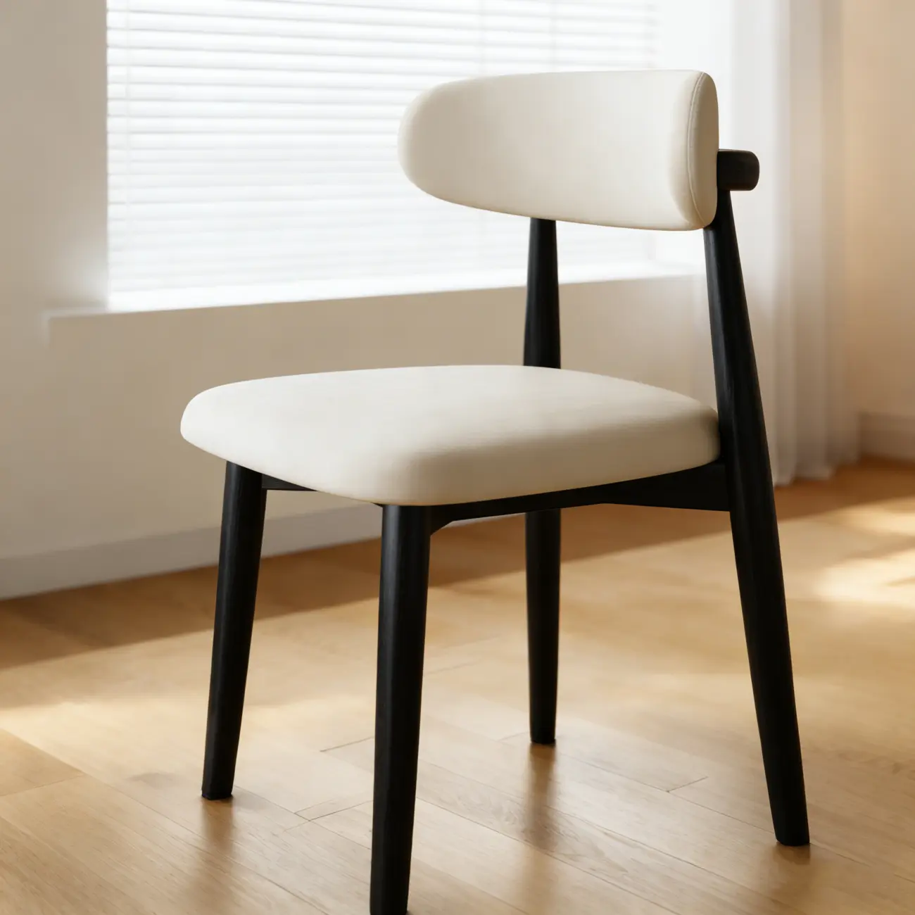 Mid-Century Modern Wooden Dining Chair Set of 2 Image - 8 | homeyfad