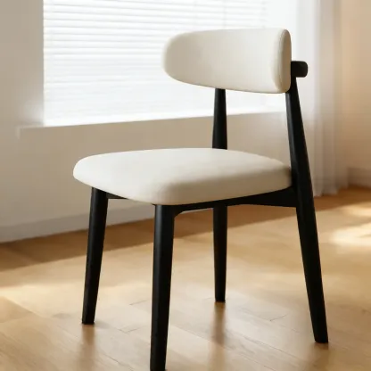 Mid-Century Modern Wooden Dining Chair Set of 2 Image - 8