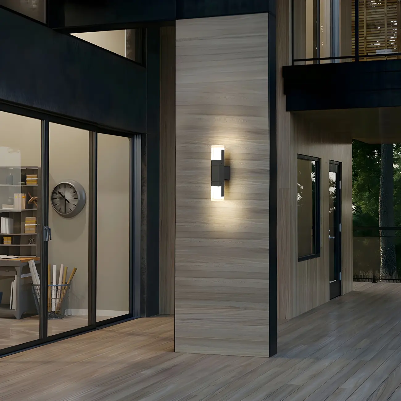 Modern Geometric Metal Acrylic Outdoor Wall Light Image - 7 | homeyfad