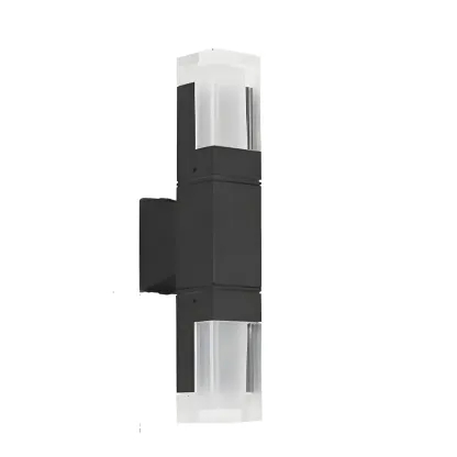 Modern Geometric Metal Acrylic Outdoor Wall Light Image - 9