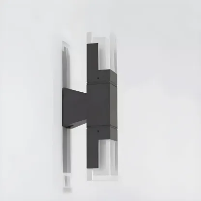 Modern Geometric Metal Acrylic Outdoor Wall Light Image - 13