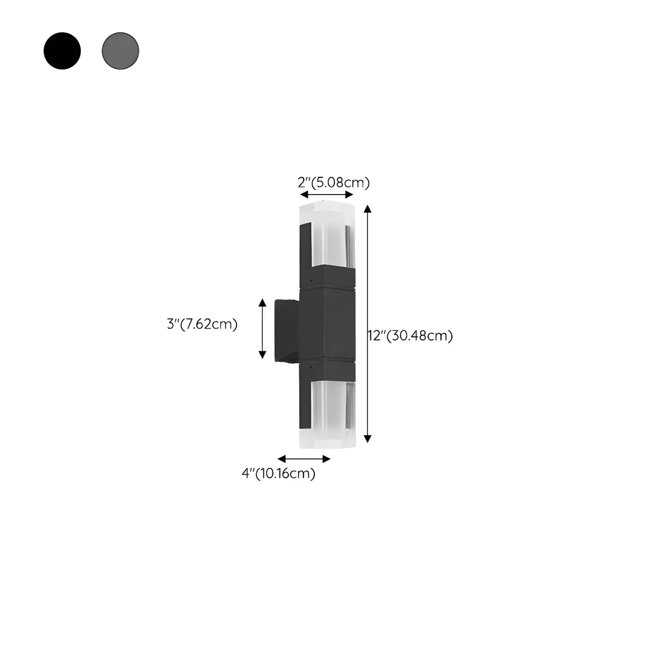 Modern Geometric Metal Acrylic Outdoor Wall Light Image - 17 | homeyfad