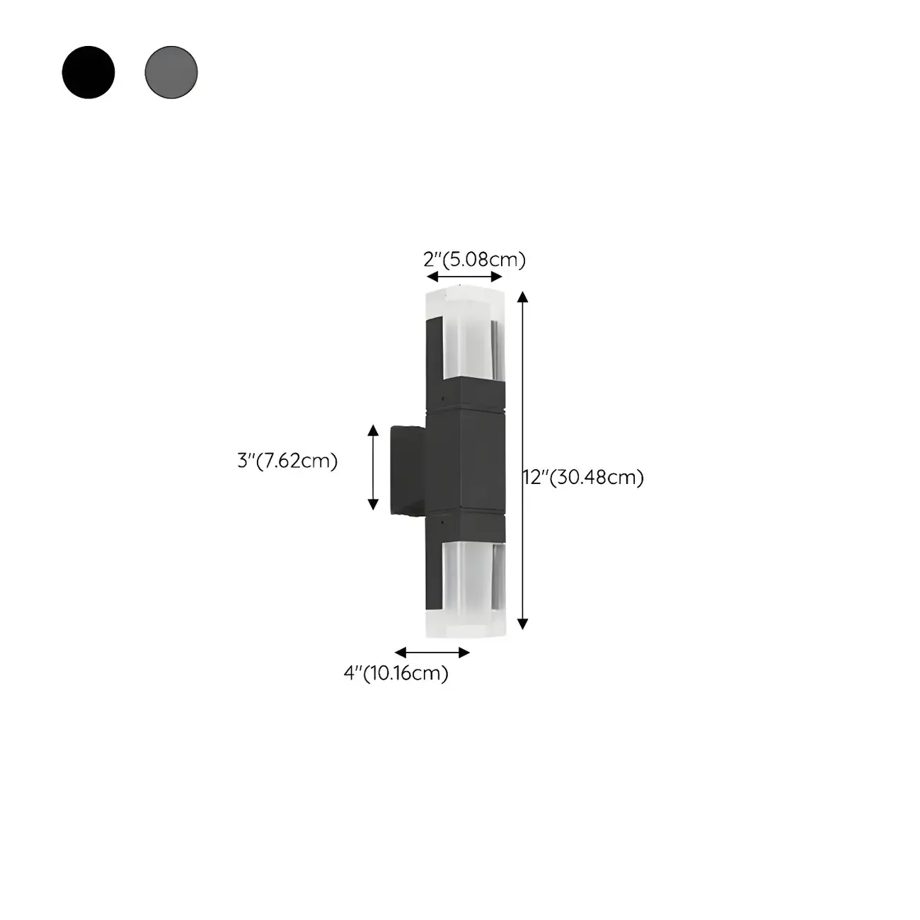 Modern Geometric Metal Acrylic Outdoor Wall Light Image - 17