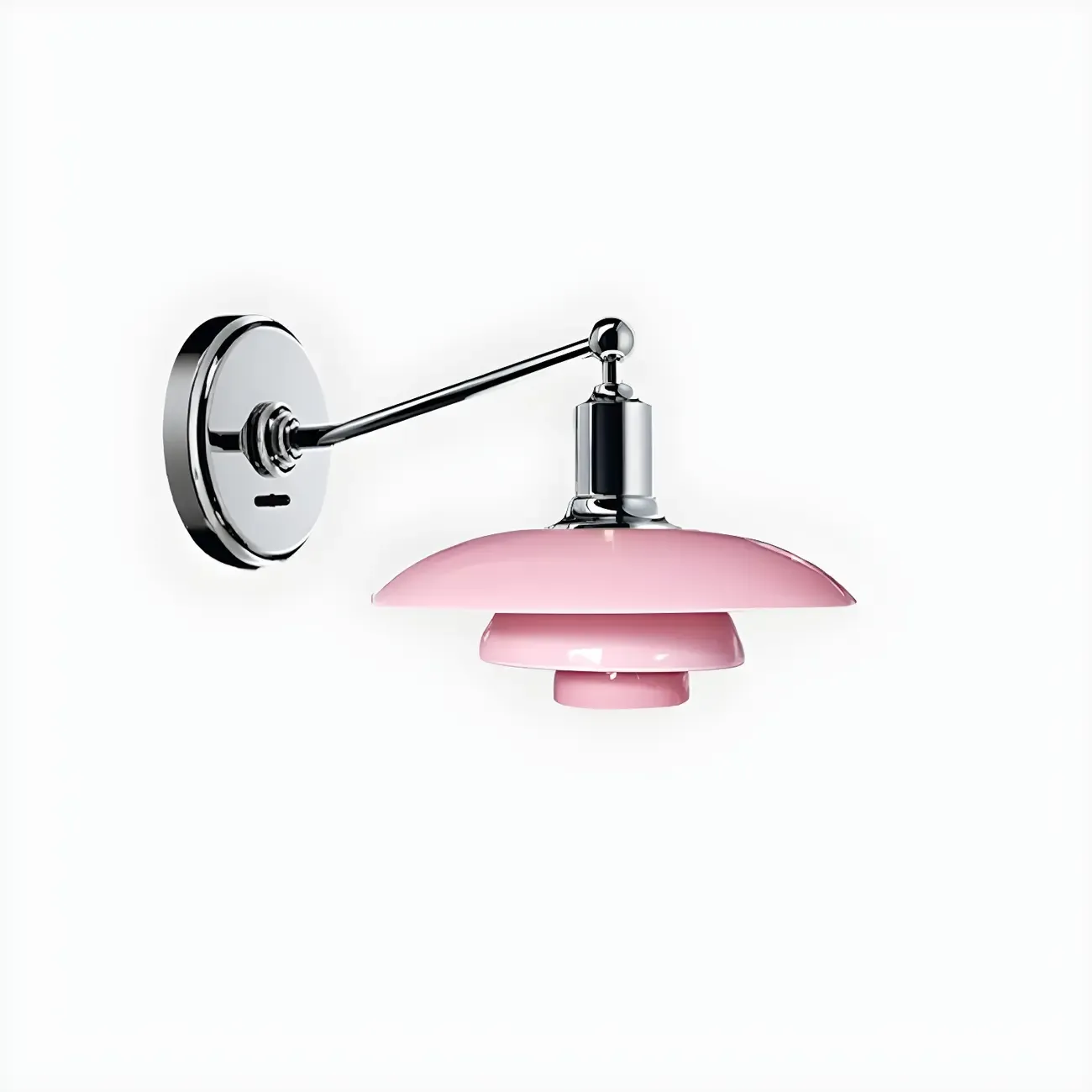 Modern Geometric Chrome Glass Bedroom Wall Light Image - 5