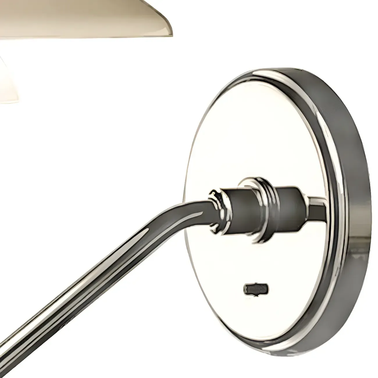 Modern Geometric Chrome Glass Bedroom Wall Light Image - 8