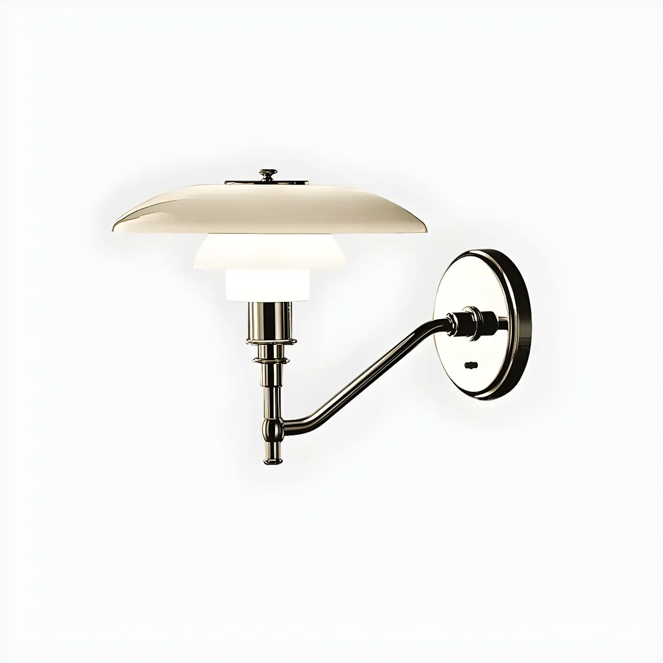 Modern Geometric Chrome Glass Bedroom Wall Light Image - 9