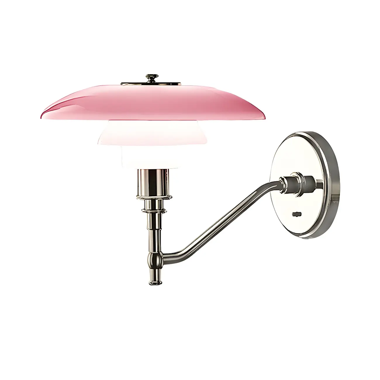 Modern Geometric Chrome Glass Bedroom Wall Light Image - 10 | homeyfad