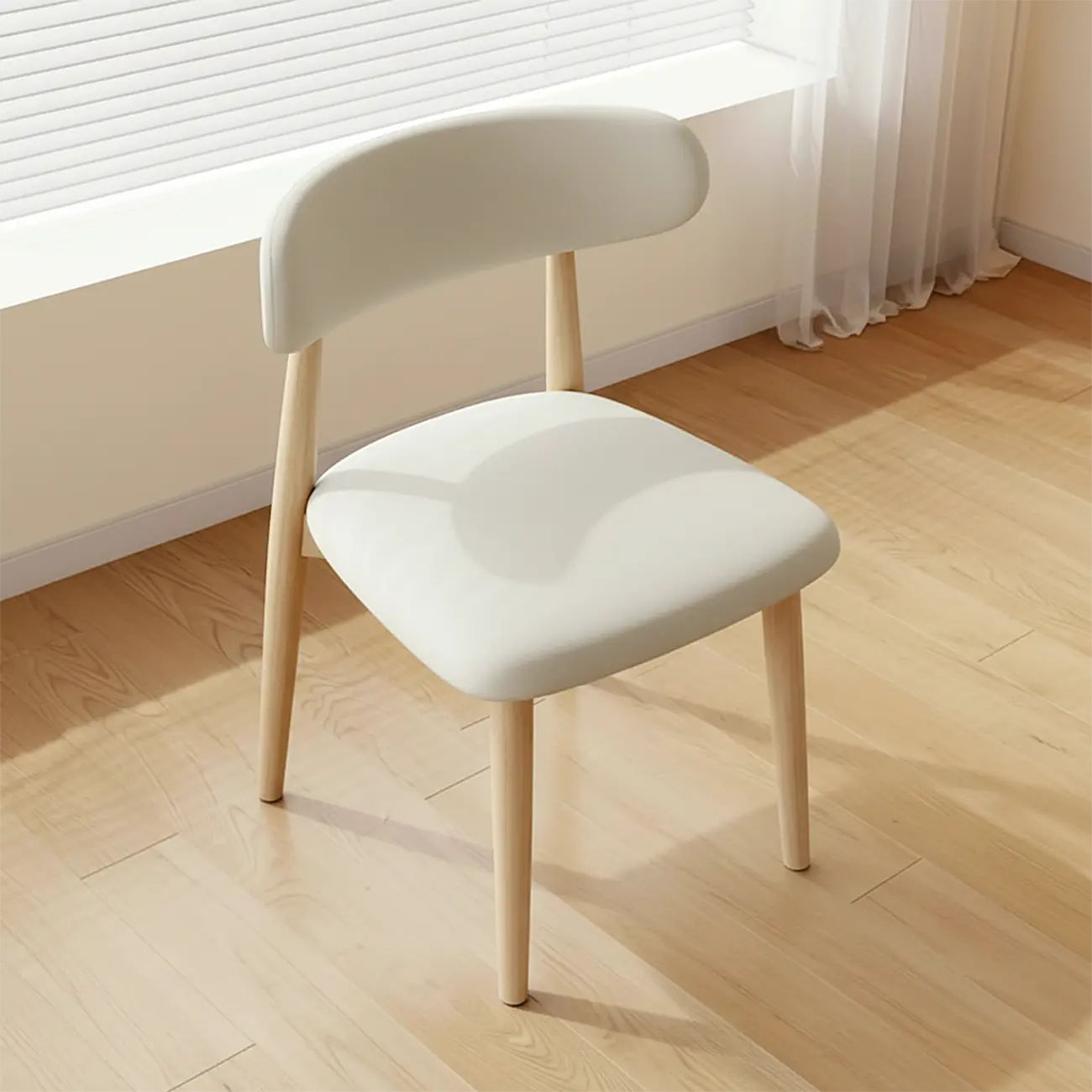 Mid-Century Modern Wooden Dining Chair Set of 2 Image - 12 | homeyfad